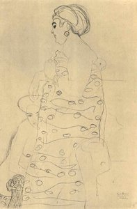 Femme vêtue et nu à ses pieds